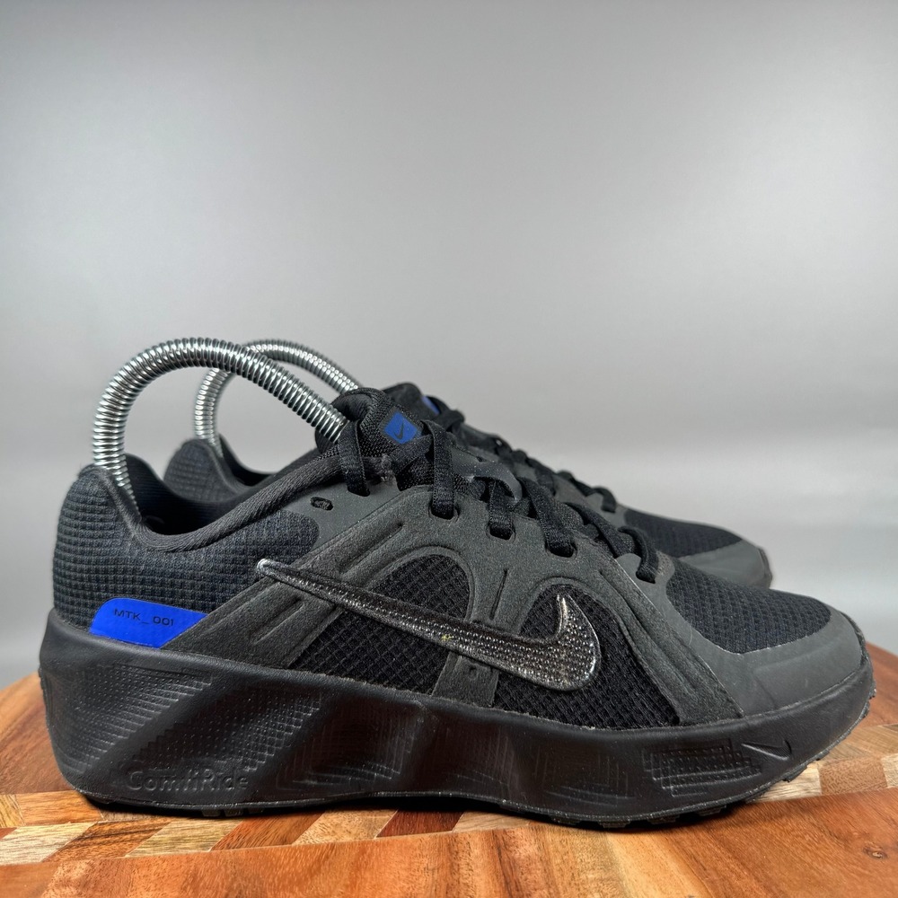 Nike Motiva Black Anthracite Racer Blue Walking Shoes HQ2007-004 Womens 6 4.5Y